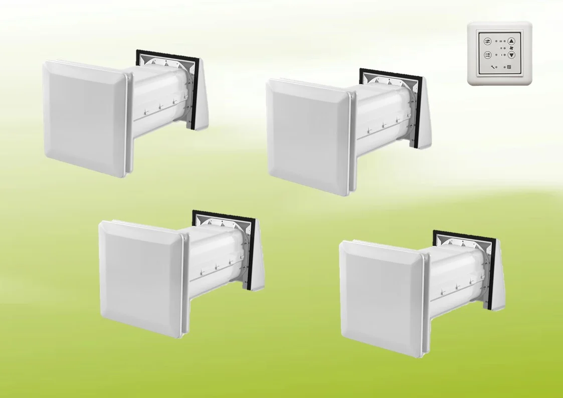4x Stiebel Eltron LWE 40 Kompaktowa centrala wentylacyjna + Panel sterowania w zestawie wentylacyjnym